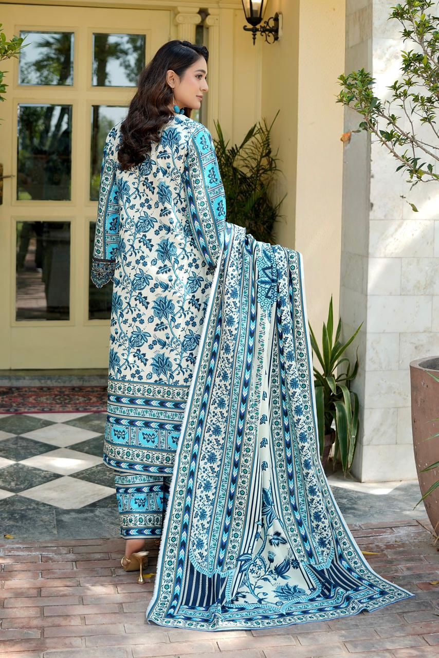 Mushtaq & Sons Premium Embroidered 3-Piece Cotton Lawn Suit – Ready to Wear - Image 3