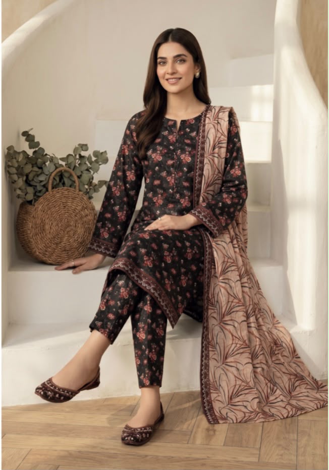Tawakkal 3 Piece Digital Printed Lawn Suit with Contrast Dupatta