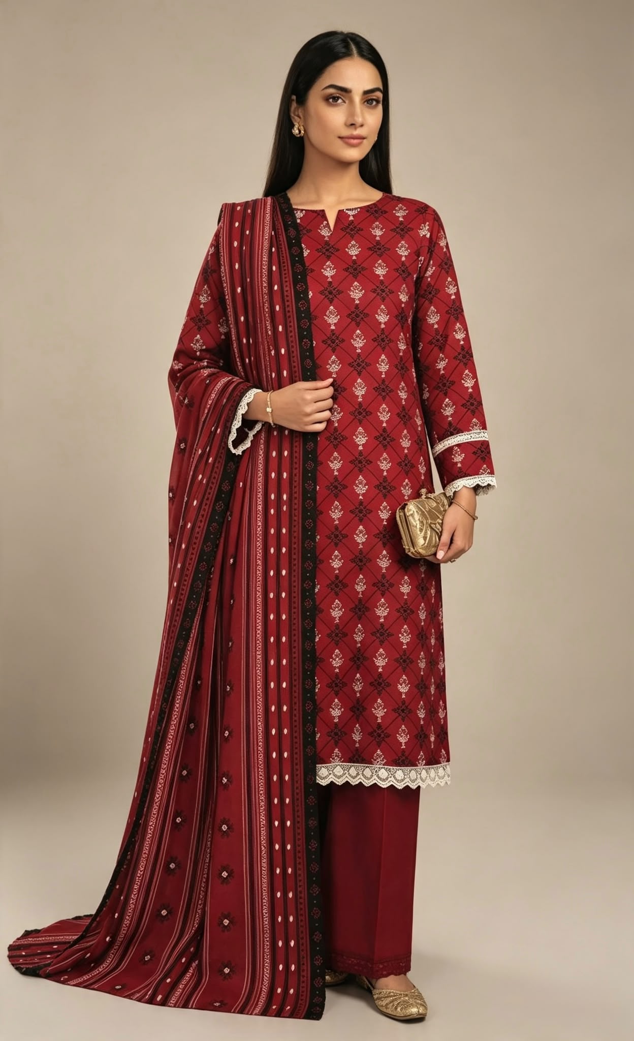 Sapphire 3-Piece Stitched Lawn Suit