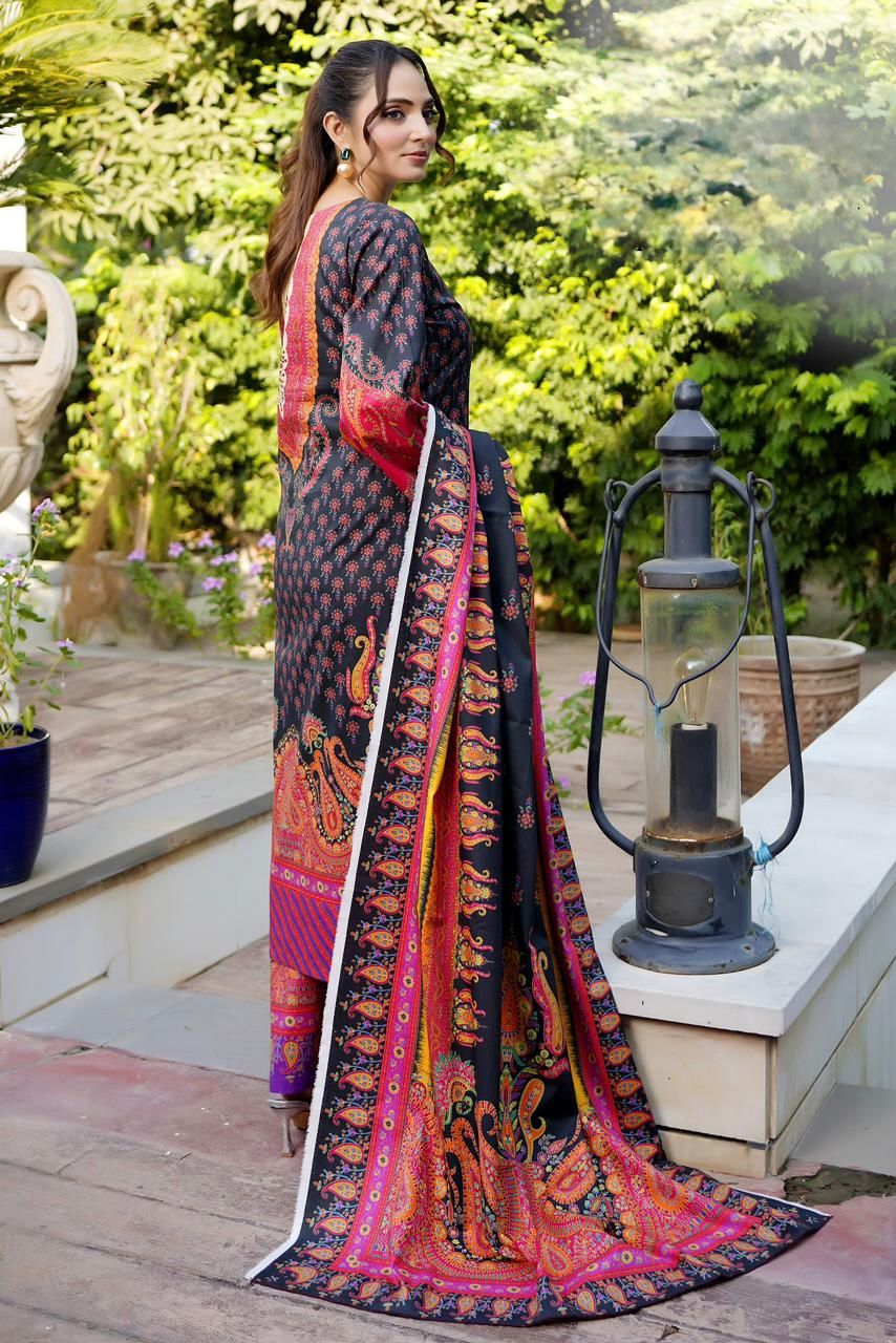 Mushtaq & Sons Premium Embroidered 3-Piece Cotton Lawn Suit – Ready to Wear - Image 4