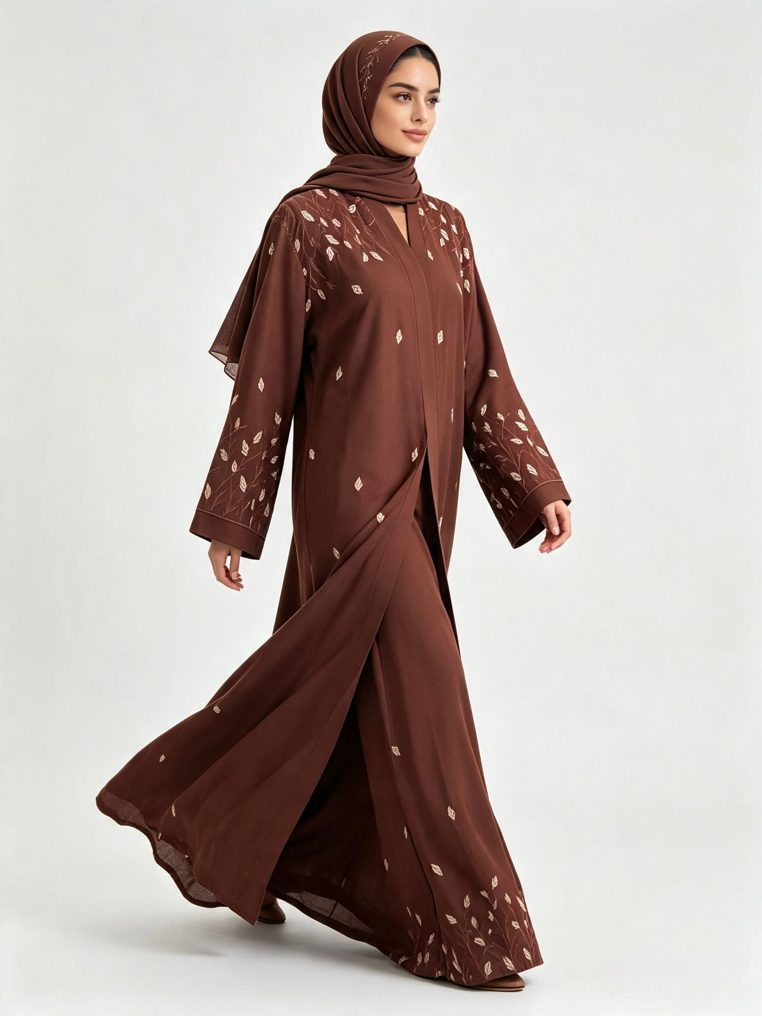 Embroidered Floral Abaya