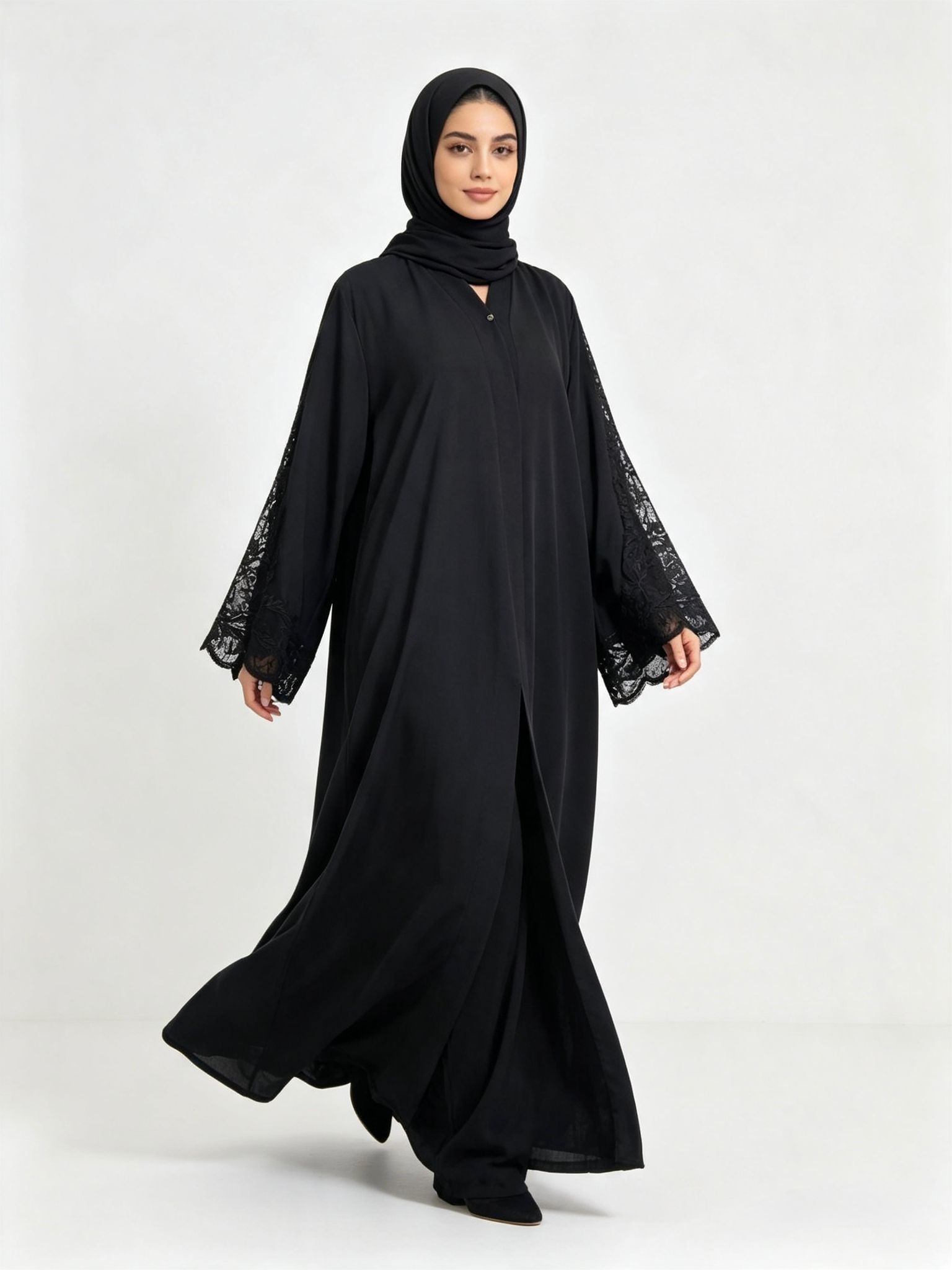 Minimalist Open Abaya