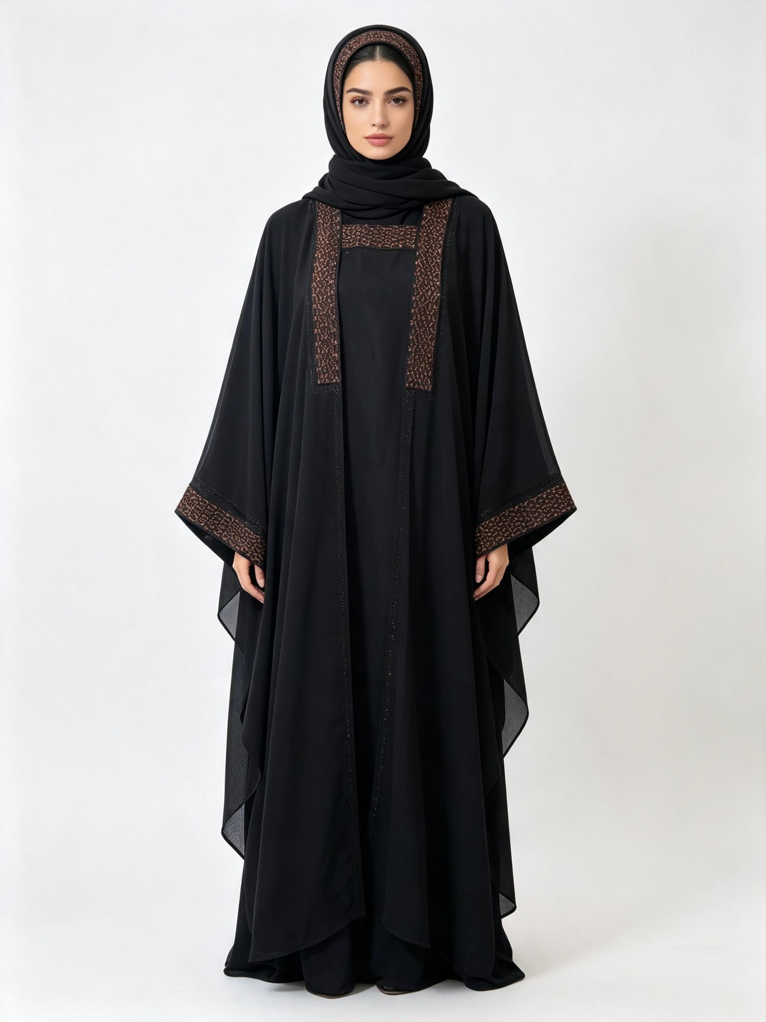 Modern Flared Kimono Abaya
